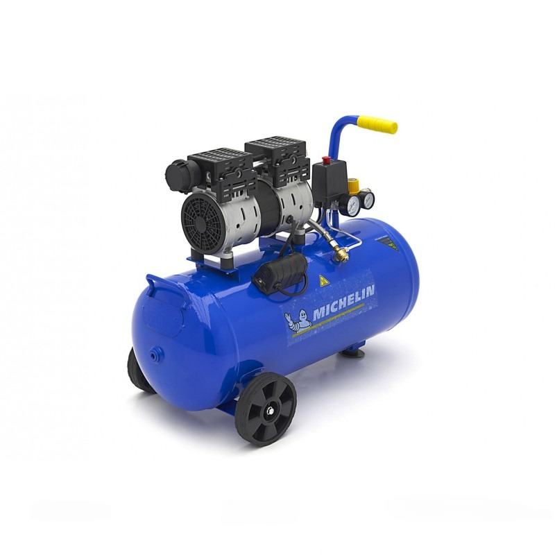 Ultra tichý - SILENT, bezolejový, vzduchový kompresor s tlumením, 8 barů, 50 l, 59 dB, 0,7 kW, 106 l/min., 230V, MICHELIN MX 50-1